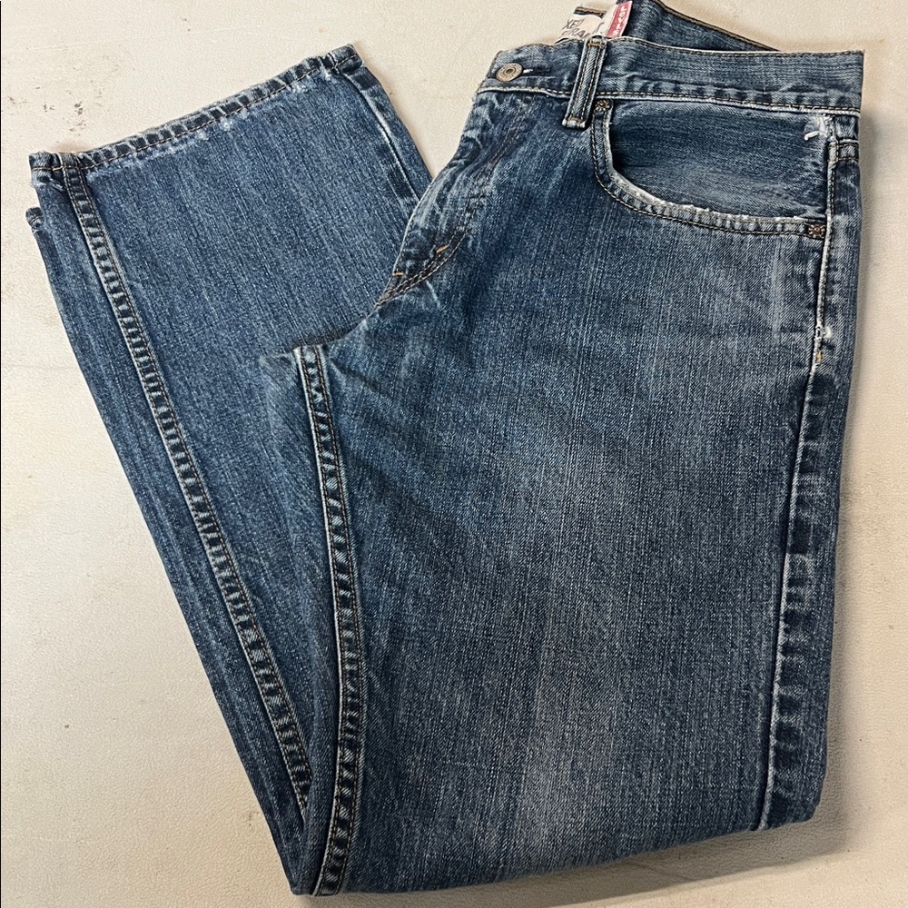 Levi’s 559 Relaxed Straight Jeans Men’s Blue Denim 32x30 Distressed Vintage Wear